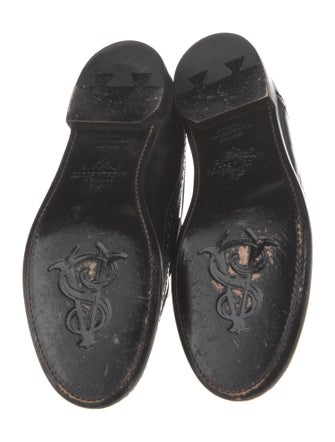 The Office of Angela Scott Leather Lasercut Accents Loafers