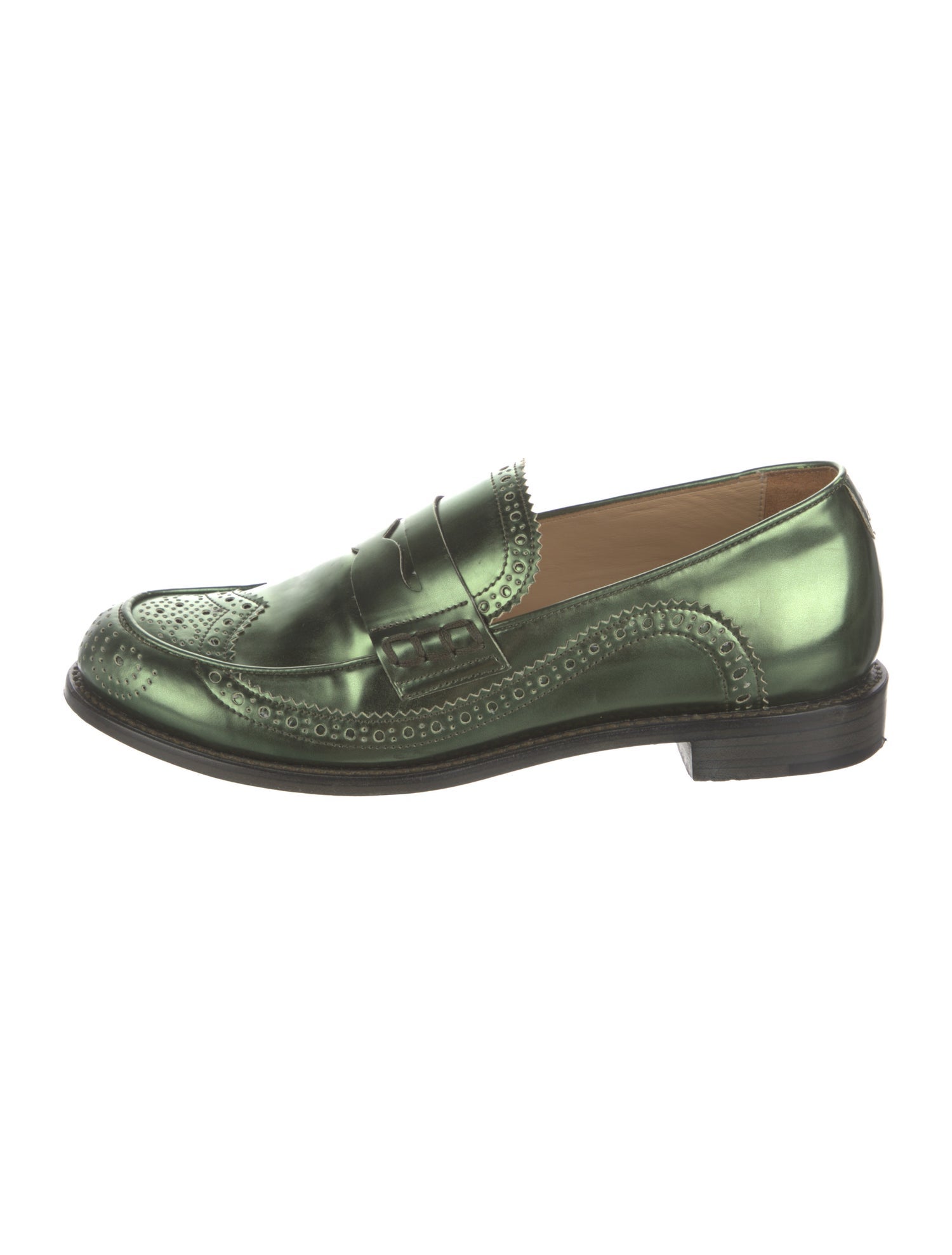 The Office of Angela Scott Leather Lasercut Accents Loafers