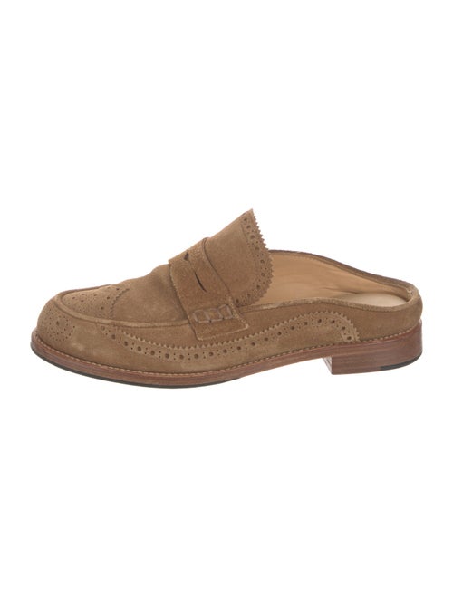 The Office of Angela Scott Suede Lasercut Accents Mules