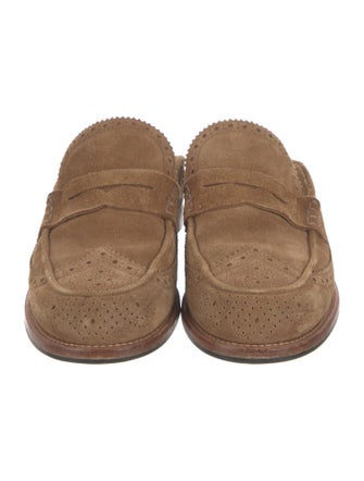 The Office of Angela Scott Suede Lasercut Accents Mules