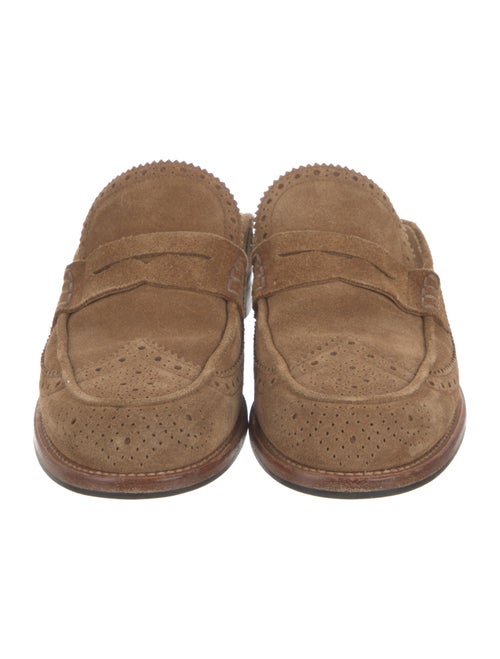 The Office of Angela Scott Suede Lasercut Accents Mules