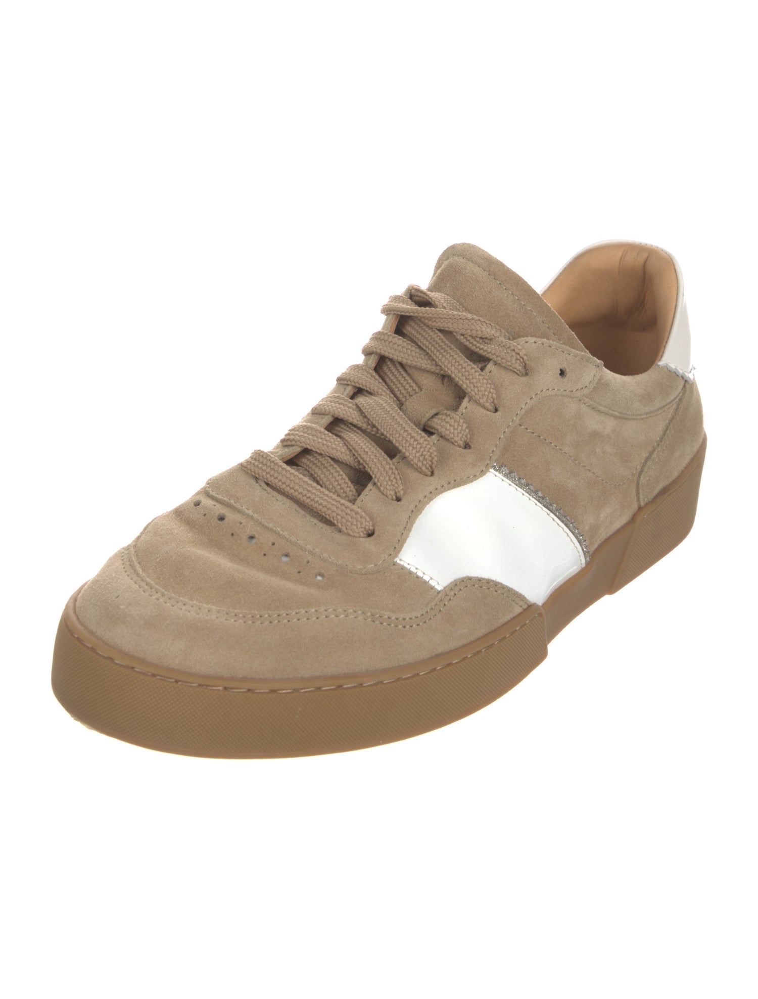 The Office of Angela Scott Suede Scalloped Accent Sneakers