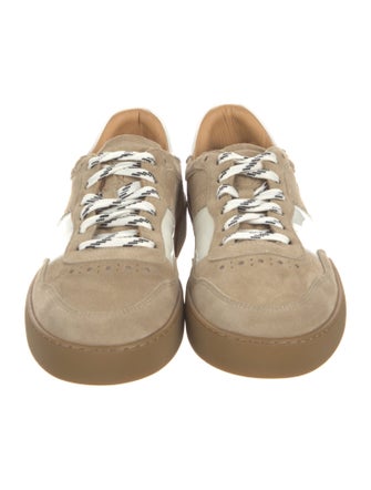 The Office of Angela Scott Suede Scalloped Accent Sneakers