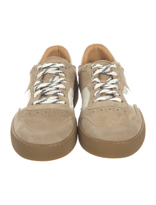 The Office of Angela Scott Suede Scalloped Accent Sneakers