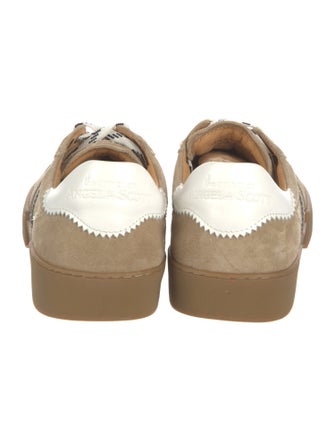 The Office of Angela Scott Suede Scalloped Accent Sneakers
