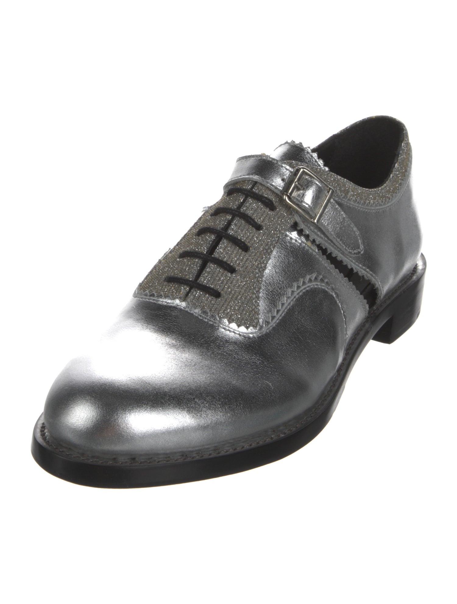 The Office of Angela Scott Leather Glitter Accents Oxfords
