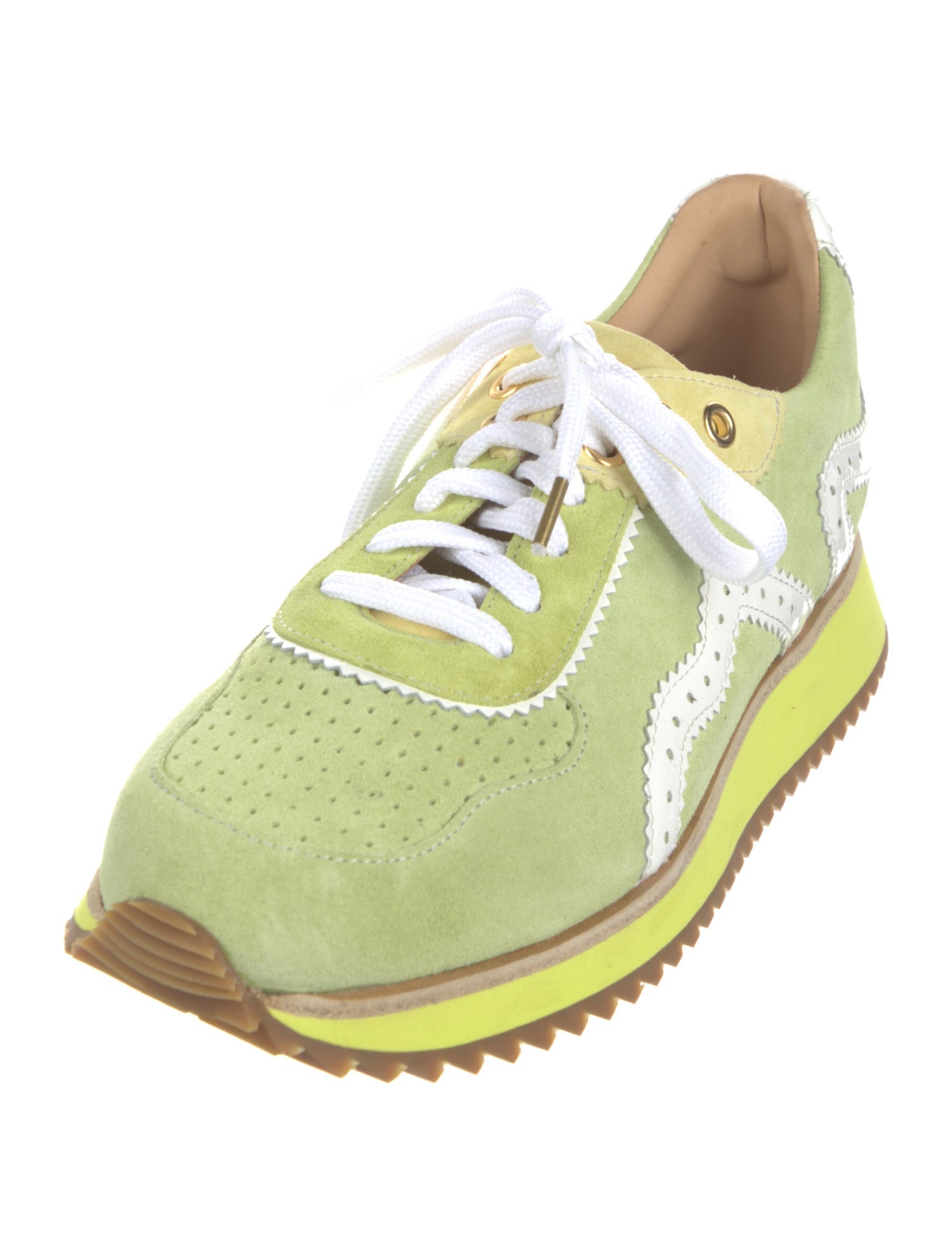 The Office of Angela Scott Suede Printed Sneakers