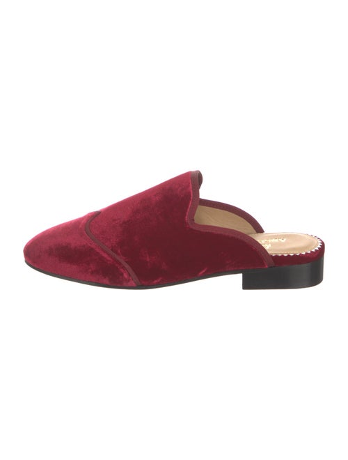The Office of Angela Scott Velvet Grosgrain Trim Mules