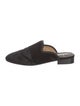 The Office of Angela Scott Velvet Grosgrain Trim Mules