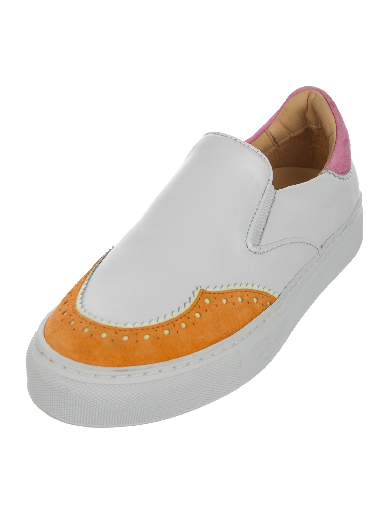 The Office of Angela Scott Leather Printed Sneakers