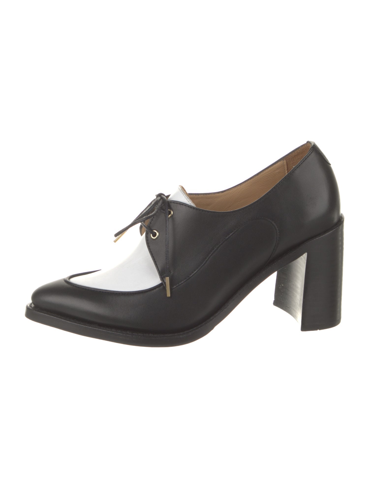 The Office of Angela Scott Leather Pumps