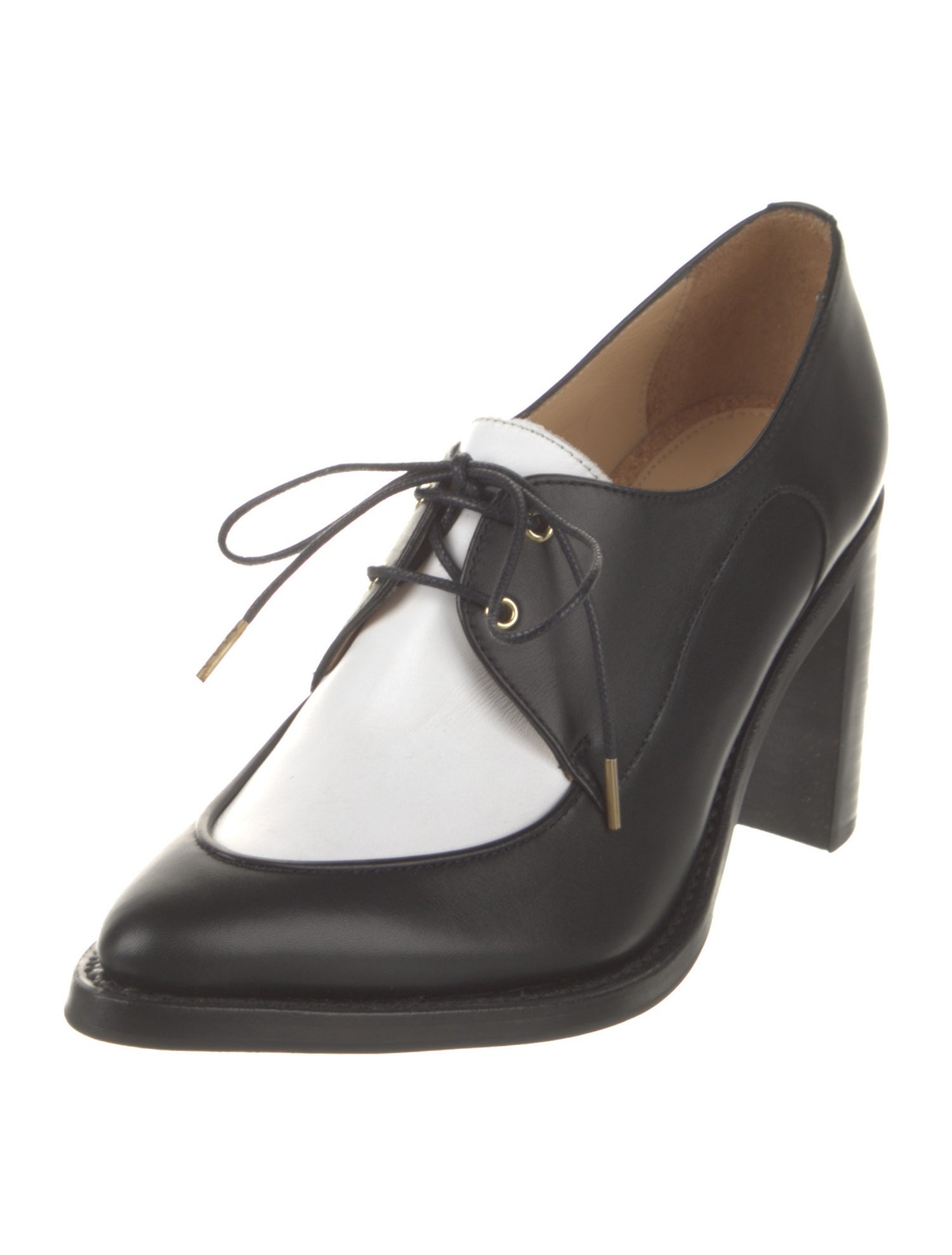 The Office of Angela Scott Leather Pumps