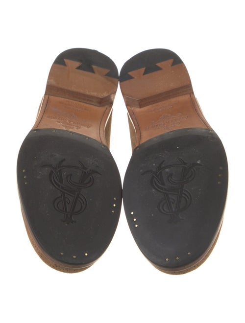 The Office of Angela Scott Suede Lasercut Accents Mules