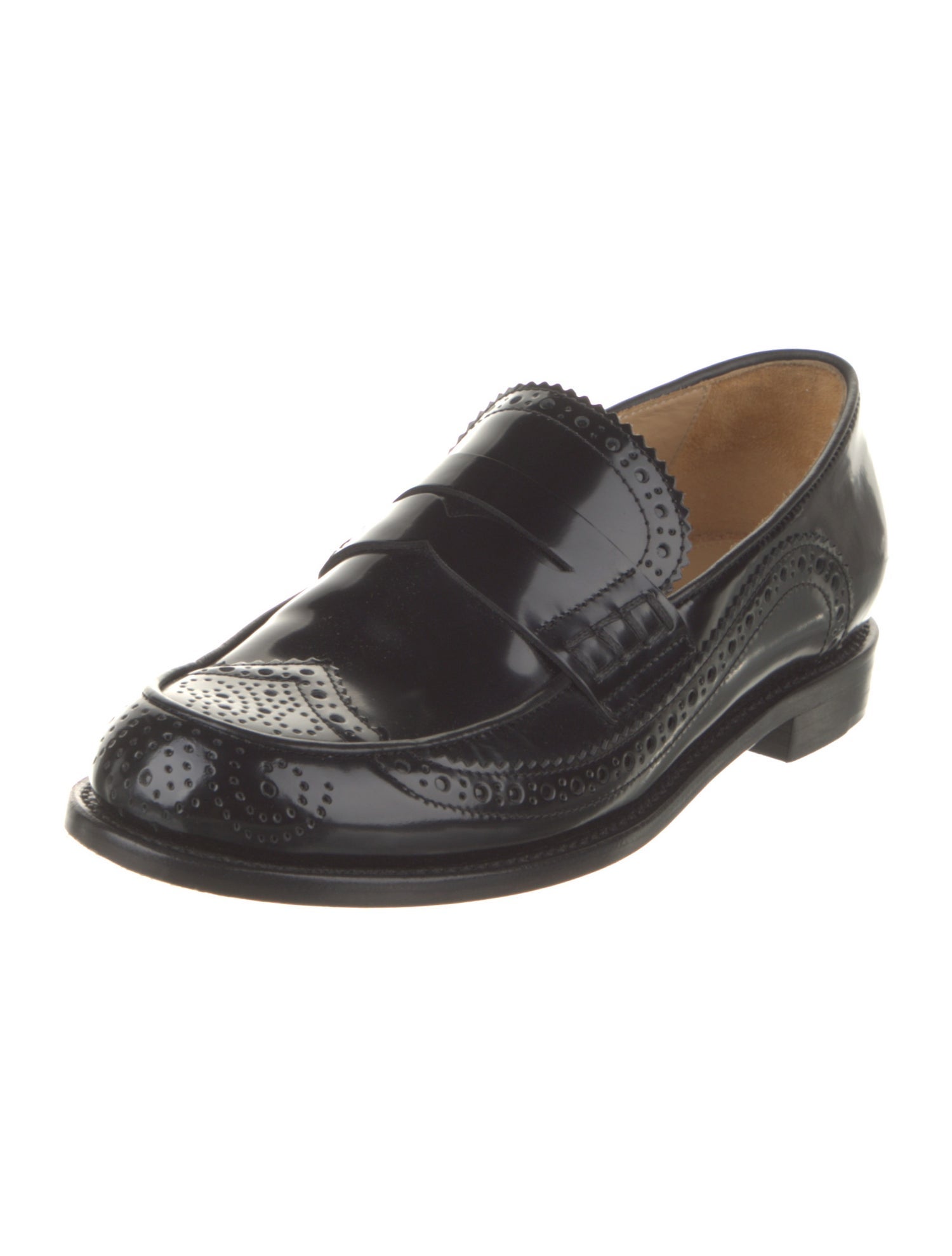 The Office of Angela Scott Leather Lasercut Accents Loafers