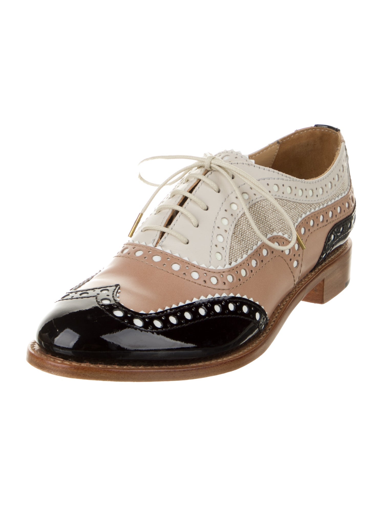 The Office of Angela Scott Leather Lasercut Accents Oxfords