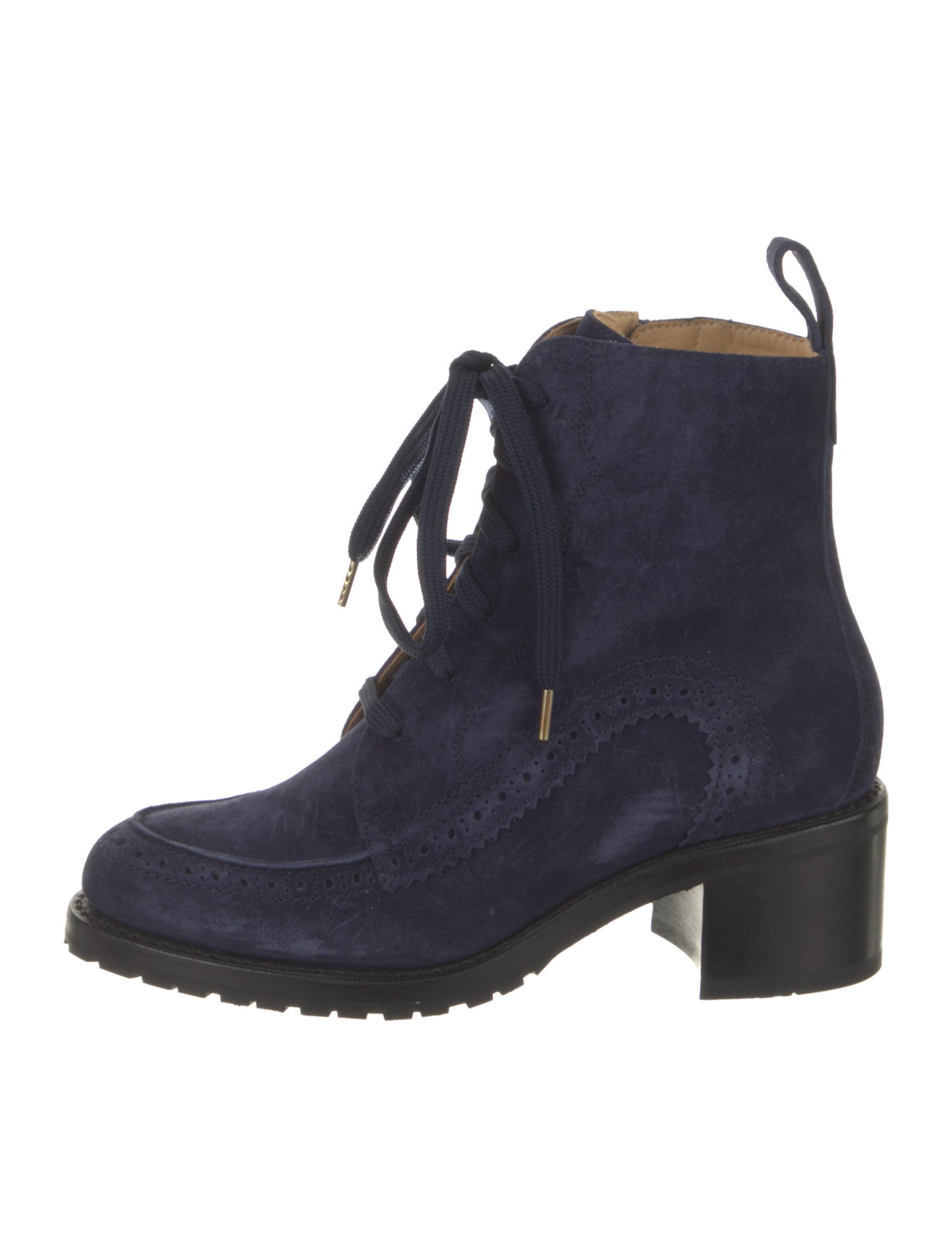 The Office of Angela Scott Suede Combat Boots