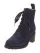 The Office of Angela Scott Suede Combat Boots