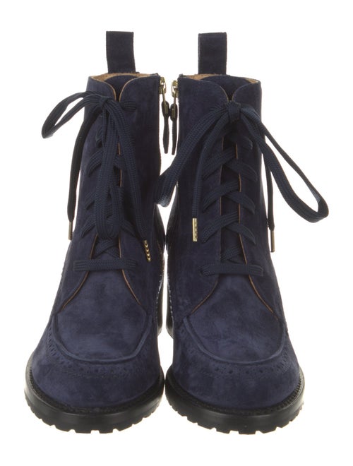 The Office of Angela Scott Suede Combat Boots