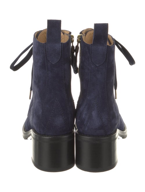 The Office of Angela Scott Suede Combat Boots