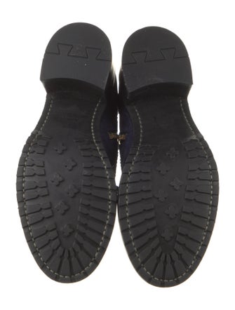 The Office of Angela Scott Suede Combat Boots