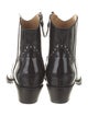 The Office of Angela Scott Leather Colorblock Pattern Western Boots