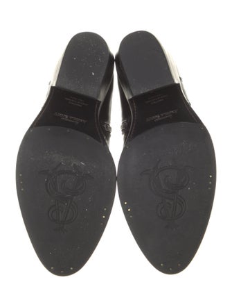 The Office of Angela Scott Leather Colorblock Pattern Western Boots