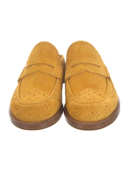 The Office of Angela Scott Suede Lasercut Accents Mules