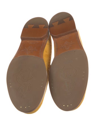 The Office of Angela Scott Suede Lasercut Accents Mules