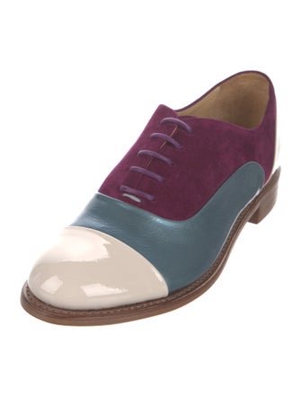 The Office of Angela Scott Suede Oxfords