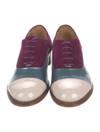 The Office of Angela Scott Suede Oxfords