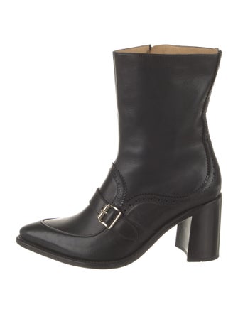 The Office of Angela Scott Leather Lasercut Accents Boots