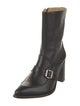 The Office of Angela Scott Leather Lasercut Accents Boots