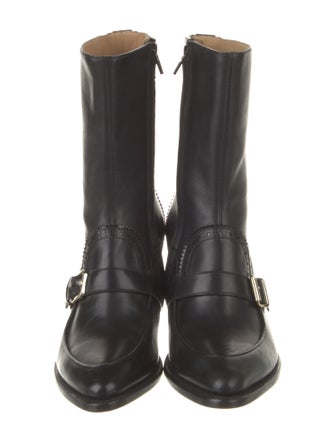 The Office of Angela Scott Leather Lasercut Accents Boots