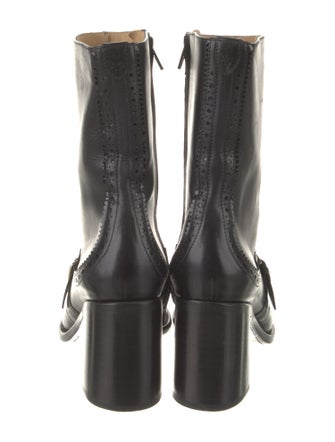 The Office of Angela Scott Leather Lasercut Accents Boots