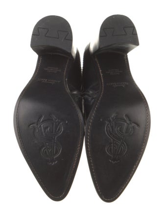 The Office of Angela Scott Leather Lasercut Accents Boots