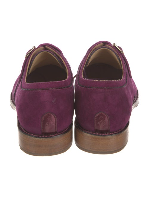 The Office of Angela Scott Suede Scalloped Accent Oxfords