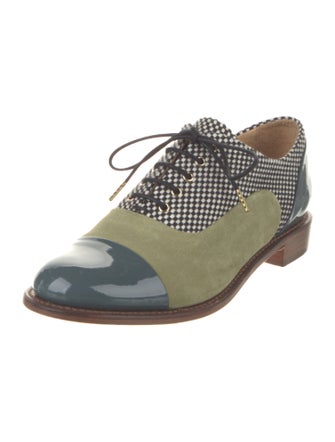 The Office of Angela Scott Tweed Patterned Oxfords