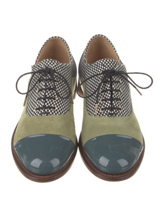 The Office of Angela Scott Tweed Patterned Oxfords
