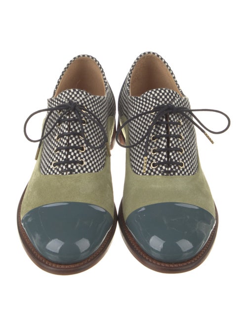 The Office of Angela Scott Tweed Patterned Oxfords