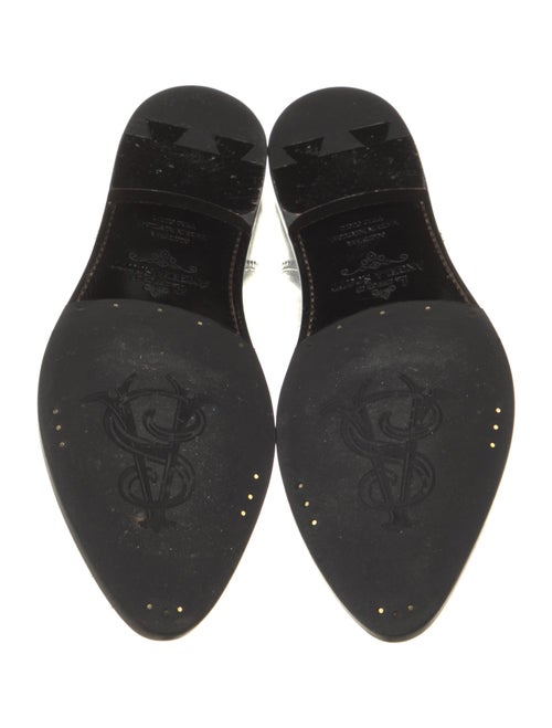 The Office of Angela Scott Leather Scalloped Accent Mary Jane Flats