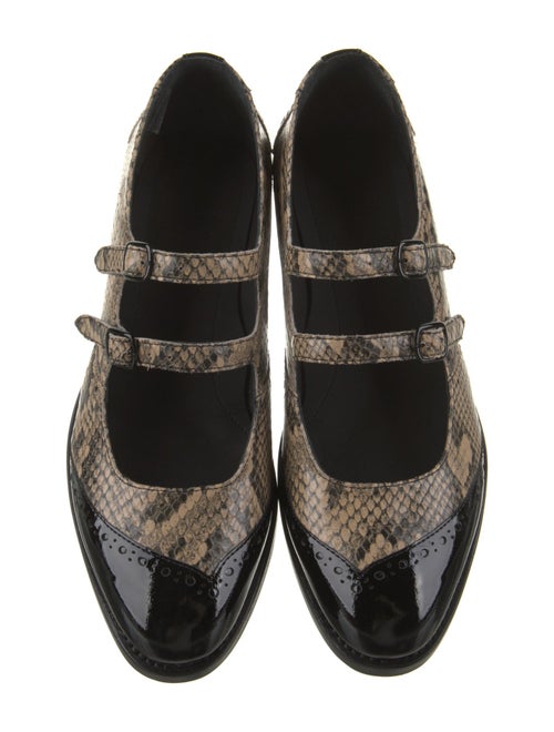 The Office of Angela Scott Leather Animal Print Pumps