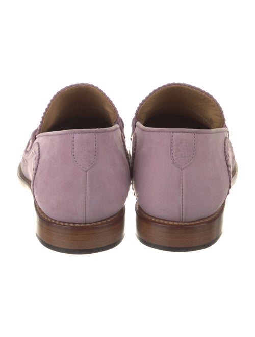 The Office of Angela Scott Suede Lasercut Accents Loafers