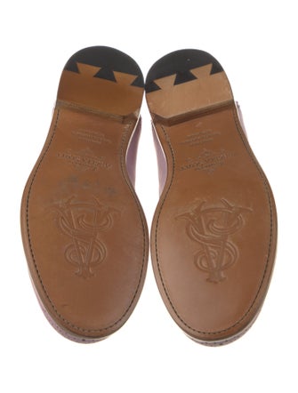 The Office of Angela Scott Suede Lasercut Accents Loafers