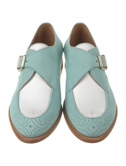 The Office of Angela Scott Suede Lasercut Accents Oxfords