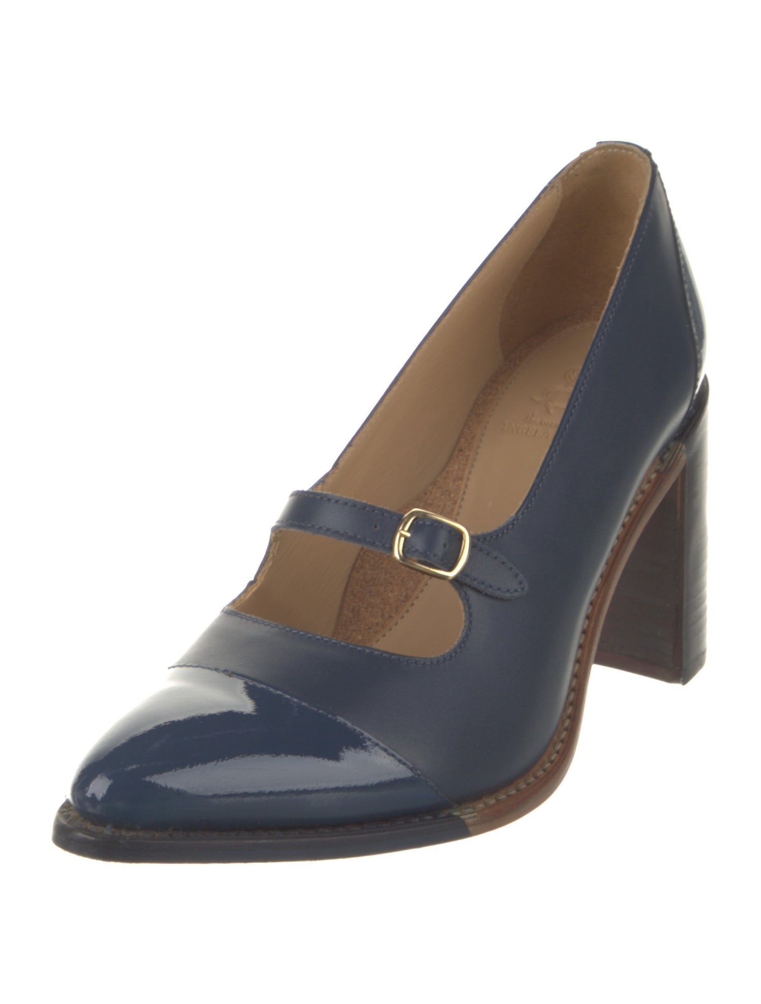 The Office of Angela Scott Leather Pumps