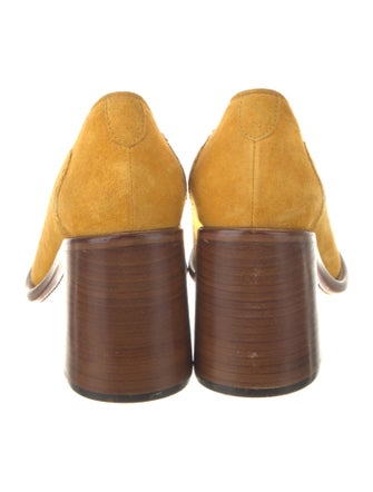 The Office of Angela Scott Suede Lasercut Accents Pumps