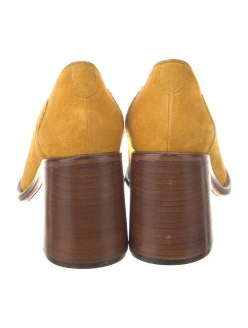 The Office of Angela Scott Suede Lasercut Accents Pumps