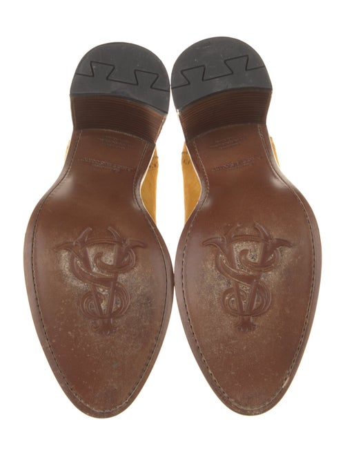 The Office of Angela Scott Suede Lasercut Accents Pumps