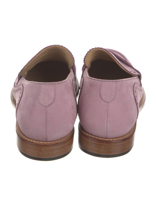 The Office of Angela Scott Suede Scalloped Accent Loafers