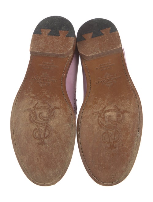 The Office of Angela Scott Suede Scalloped Accent Loafers